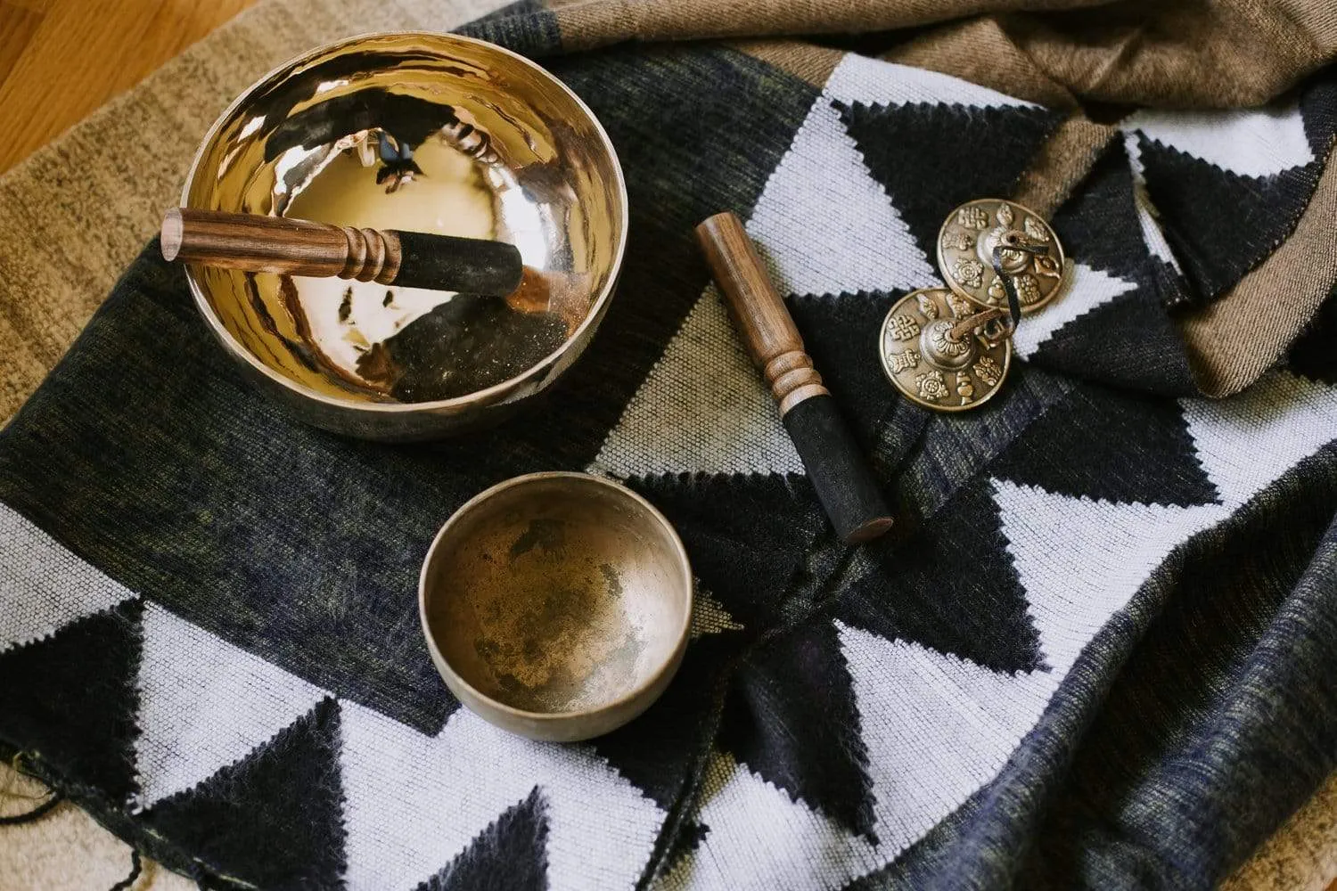 A Very Old Collection of Heirloom Thado Singing Bowls