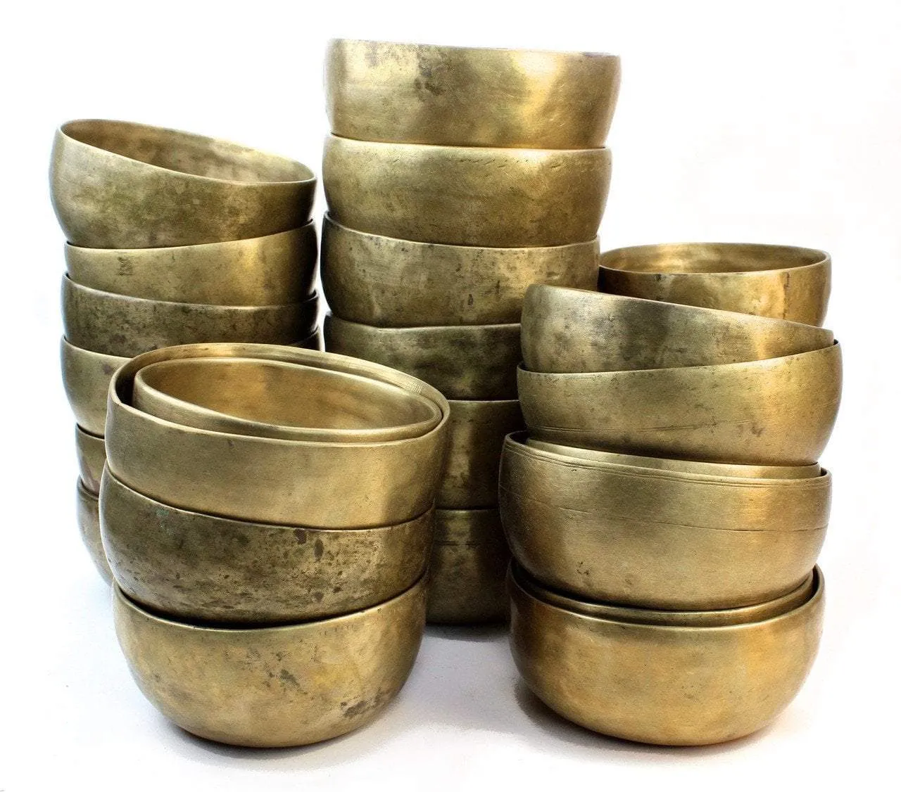 A Very Old Collection of Heirloom Thado Singing Bowls