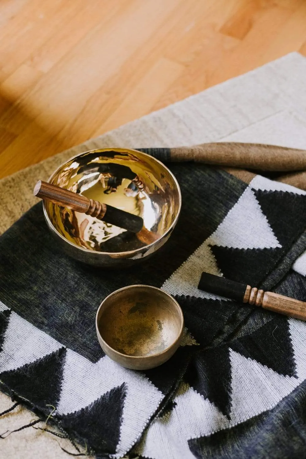 A Very Old Collection of Heirloom Thado Singing Bowls