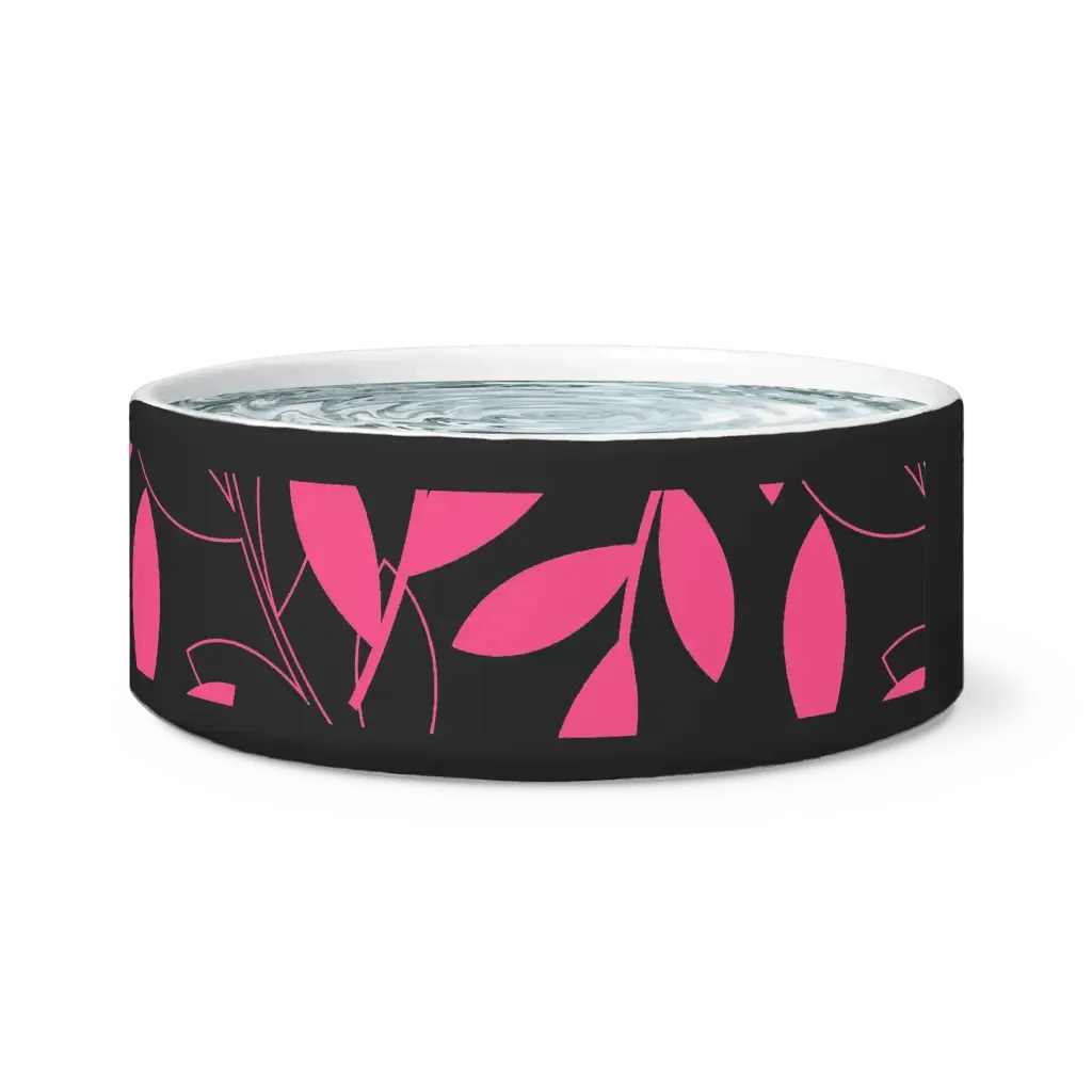 Chic Ceramic Pet Bowl with Adorable Paw Print Accent