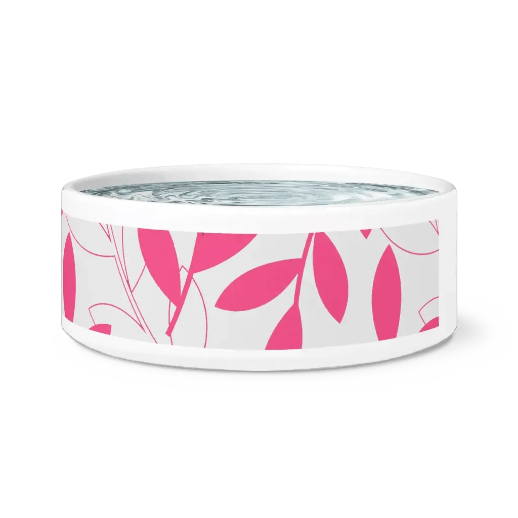 Chic Ceramic Pet Bowl with Adorable Paw Print Accent