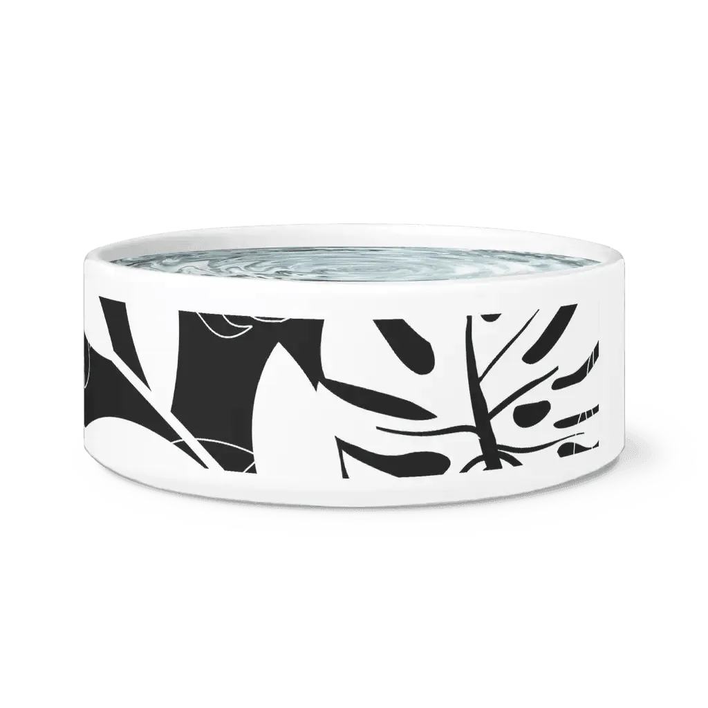 Chic Ceramic Pet Bowl with Adorable Paw Print Accent