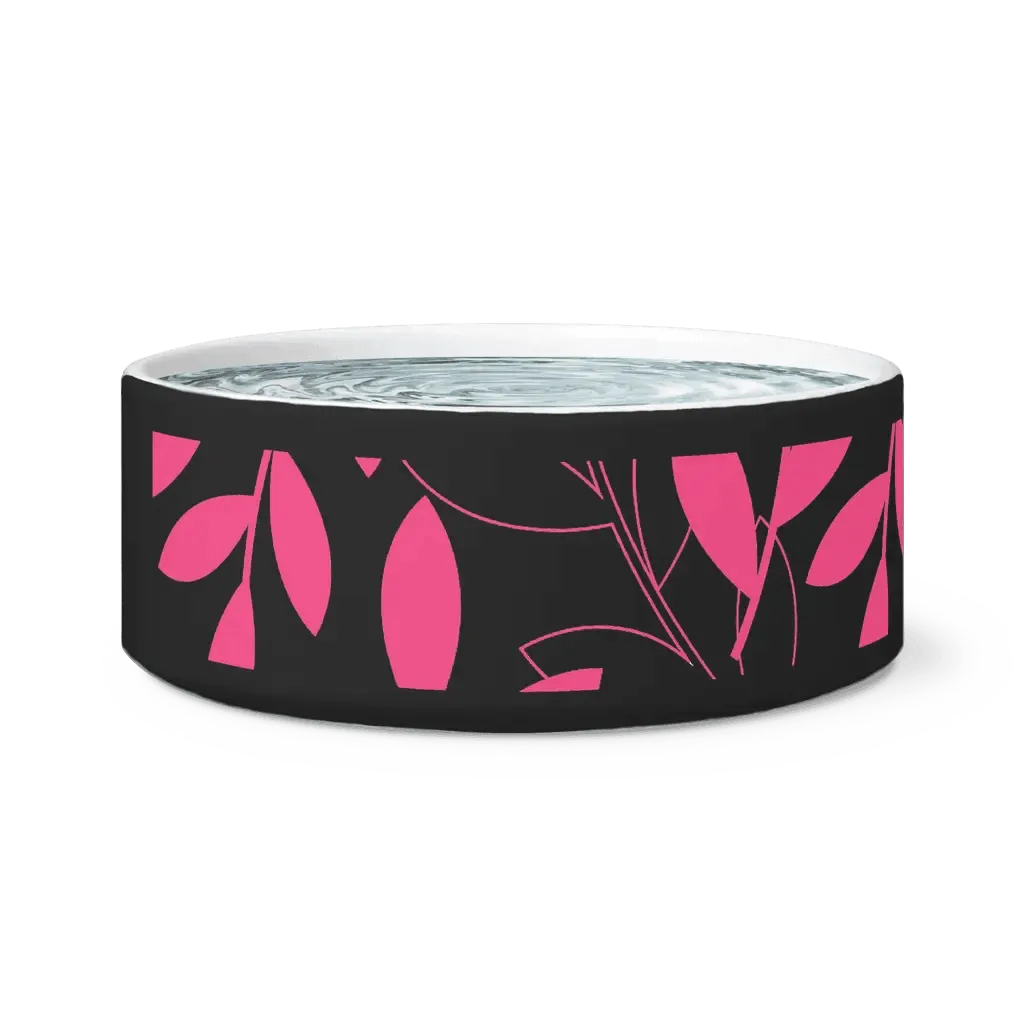 Chic Ceramic Pet Bowl with Adorable Paw Print Accent