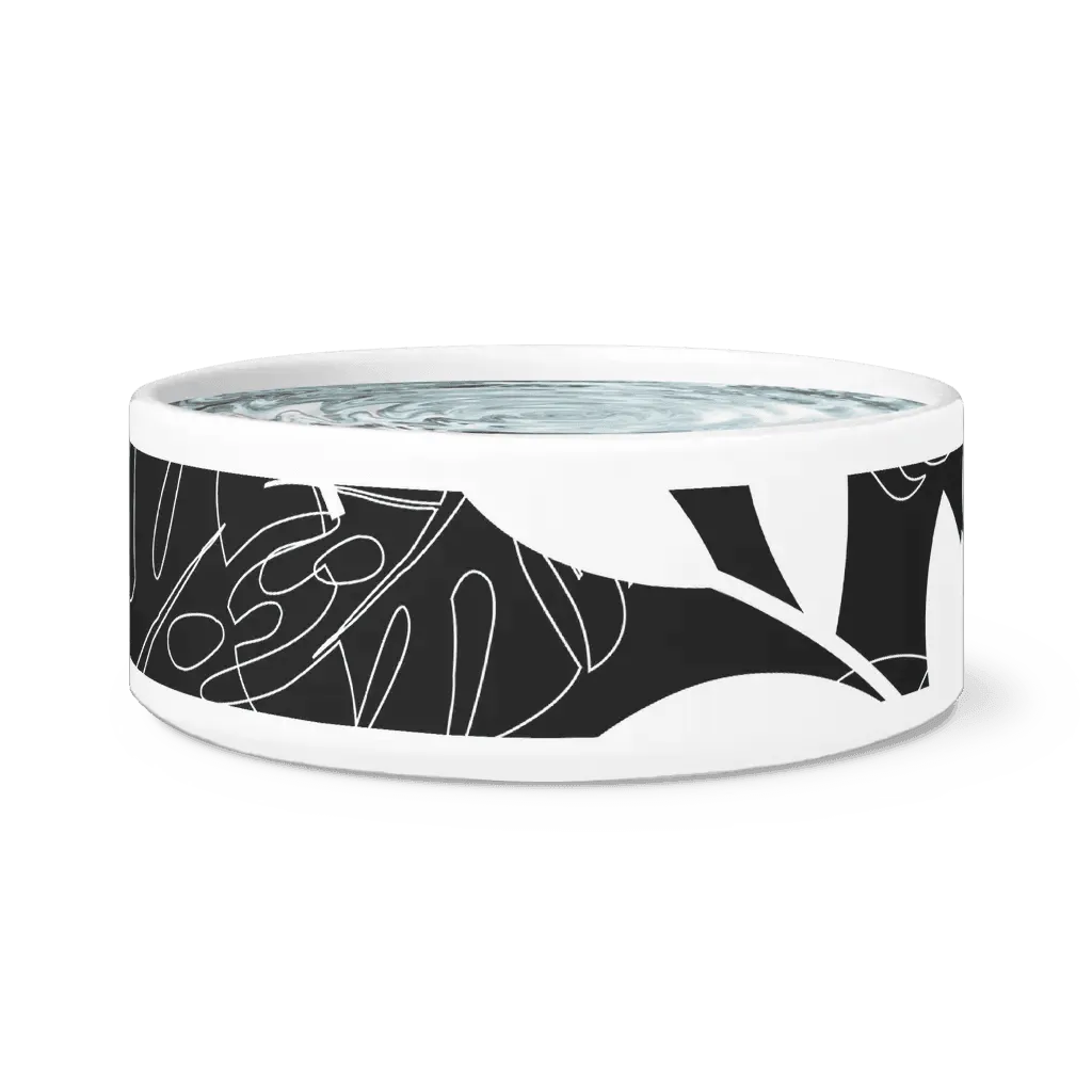 Chic Ceramic Pet Bowl with Adorable Paw Print Accent