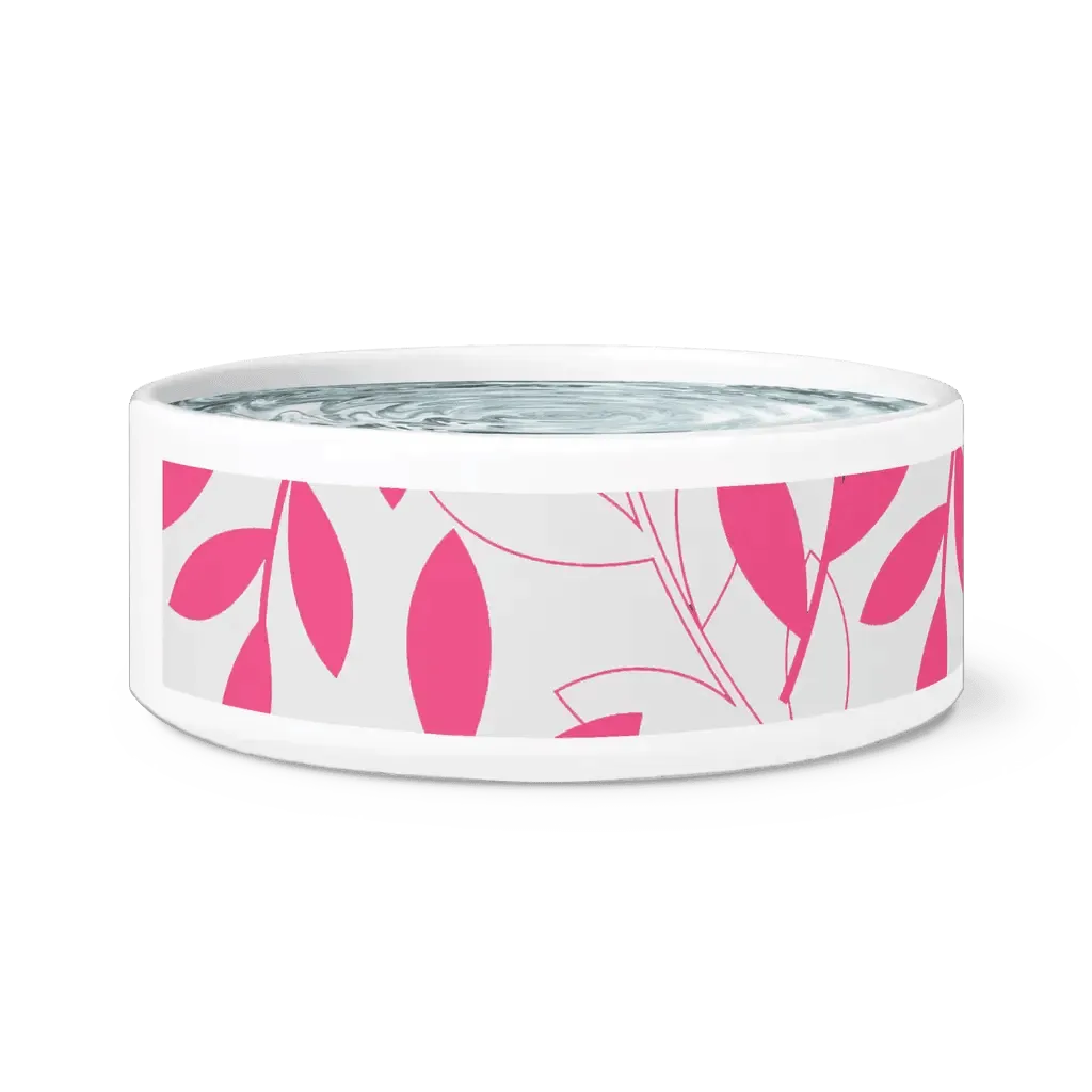 Chic Ceramic Pet Bowl with Adorable Paw Print Accent