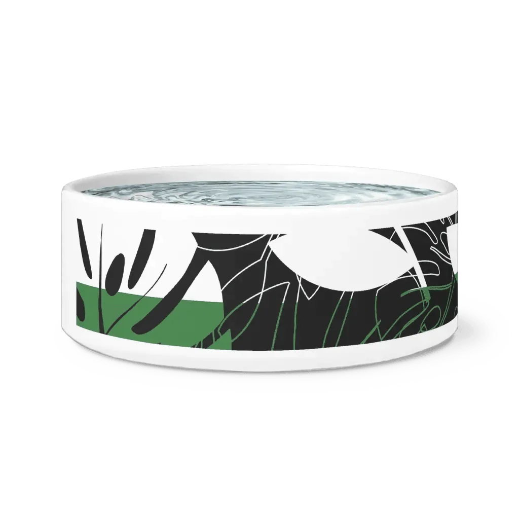 Chic Ceramic Pet Bowl with Adorable Paw Print Accent