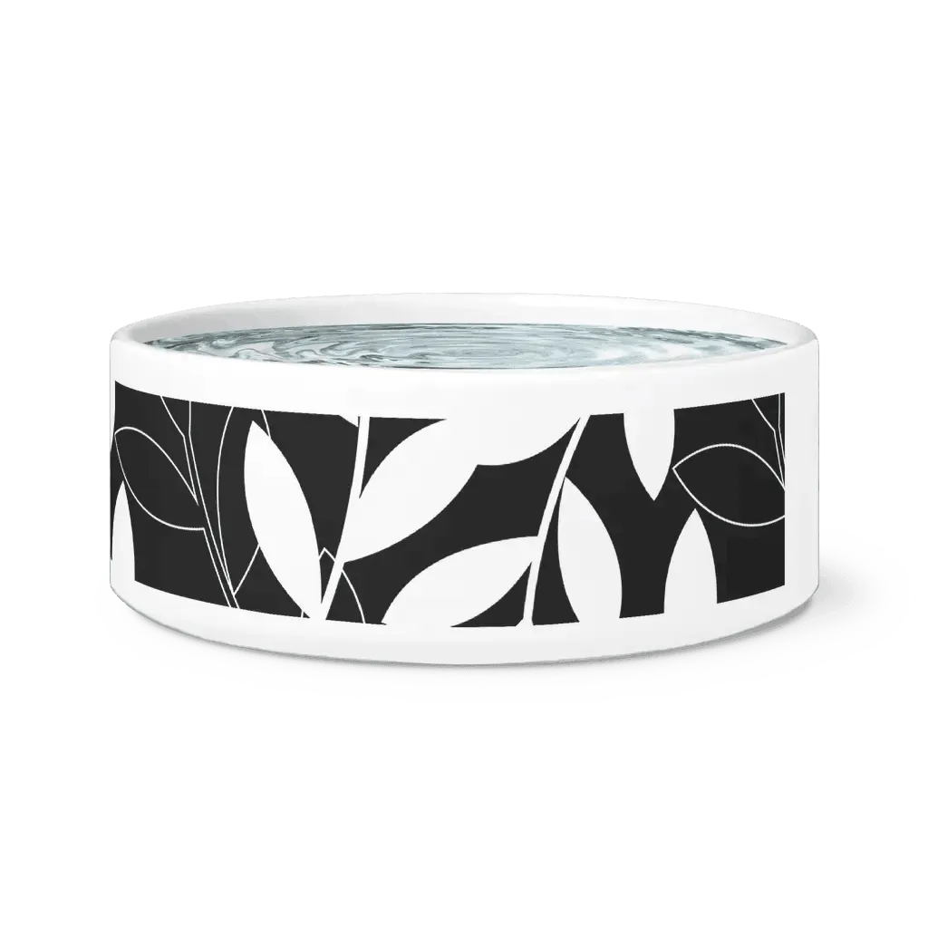 Chic Ceramic Pet Bowl with Adorable Paw Print Accent