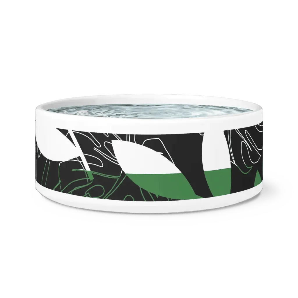 Chic Ceramic Pet Bowl with Adorable Paw Print Accent