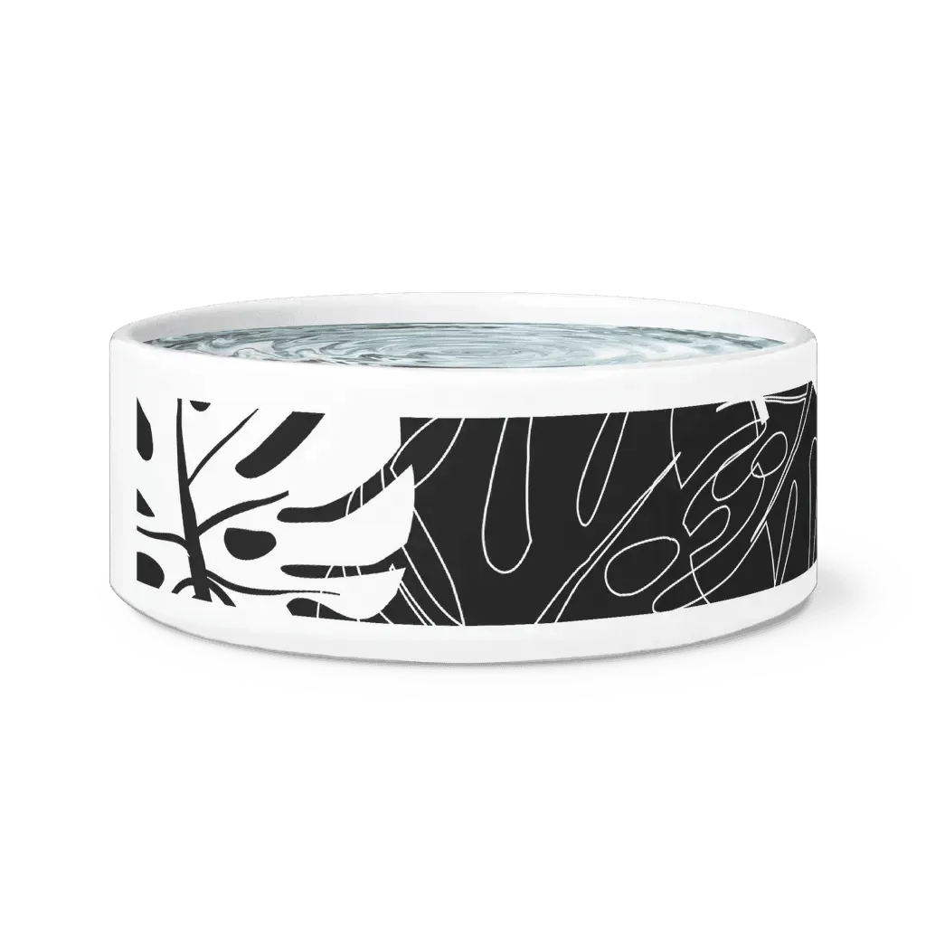 Chic Ceramic Pet Bowl with Adorable Paw Print Accent