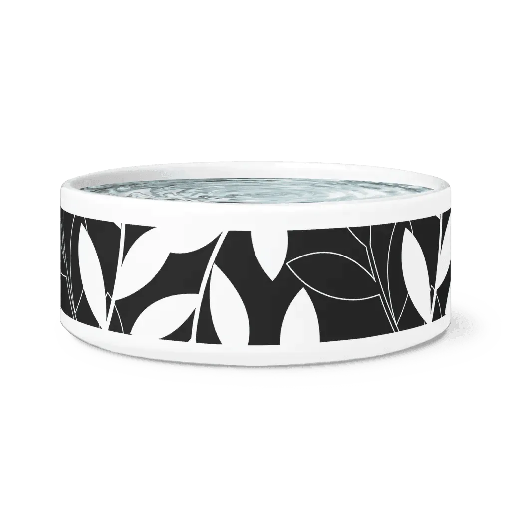Chic Ceramic Pet Bowl with Adorable Paw Print Accent