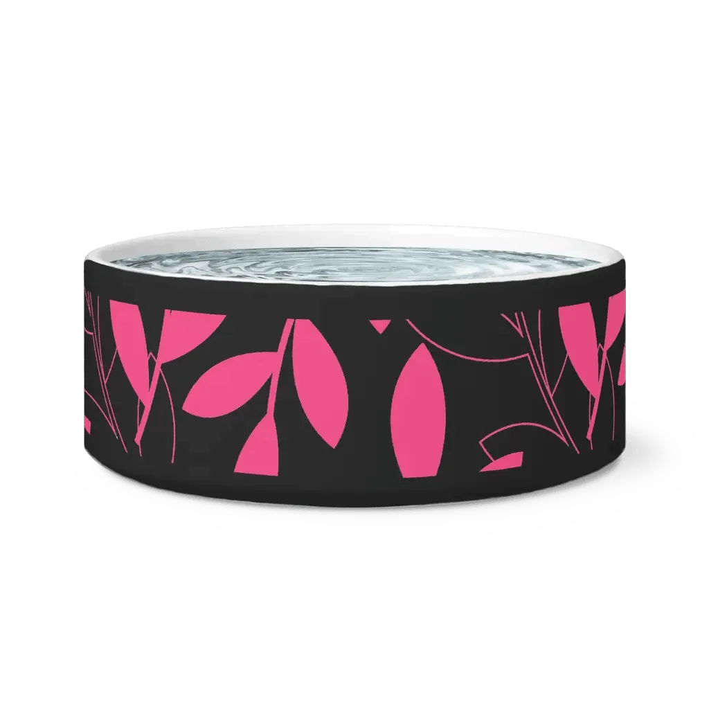 Chic Ceramic Pet Bowl with Adorable Paw Print Accent
