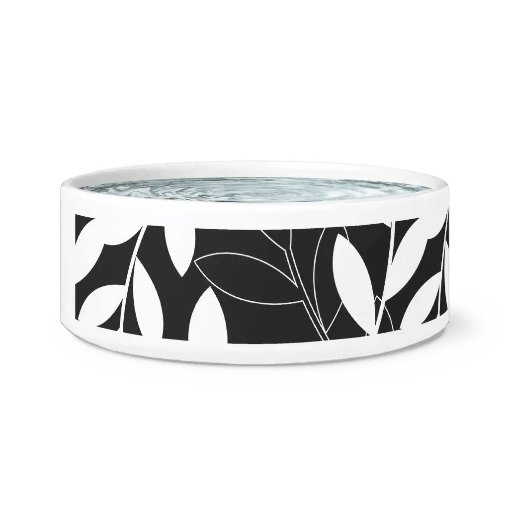 Chic Ceramic Pet Bowl with Adorable Paw Print Accent