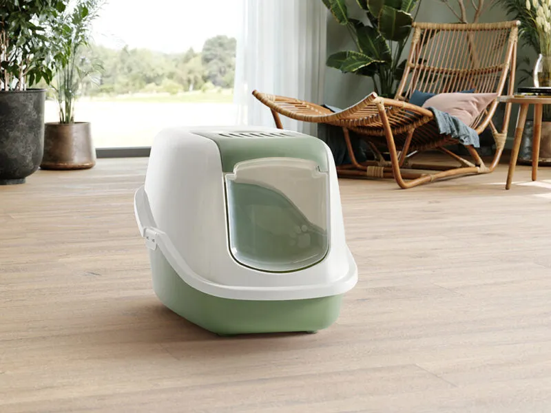 NESTOR  CATLITTER WHITE/ BOTANICAL GREEN
