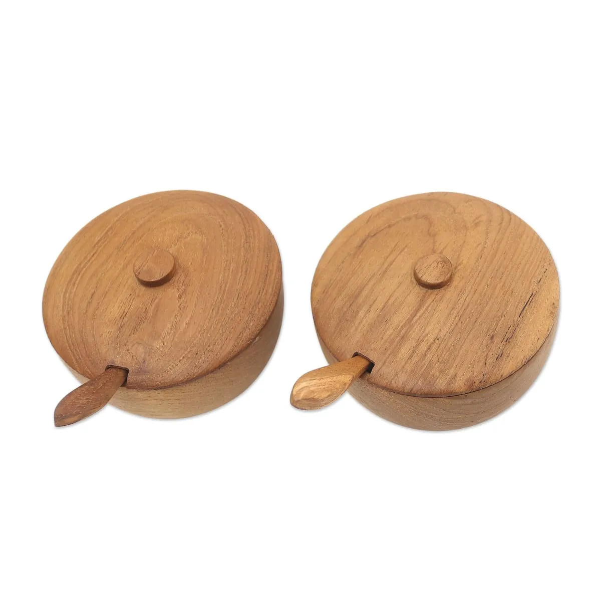 Novica Delicious Duo Teak Wood Condiment Bowls (Pair)