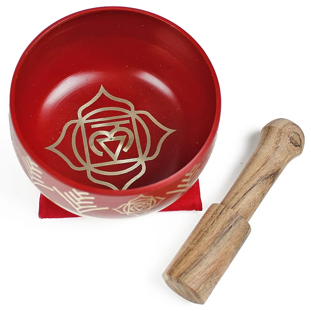 Root Chakra (Red) Singing Bowl Gift Set Medium