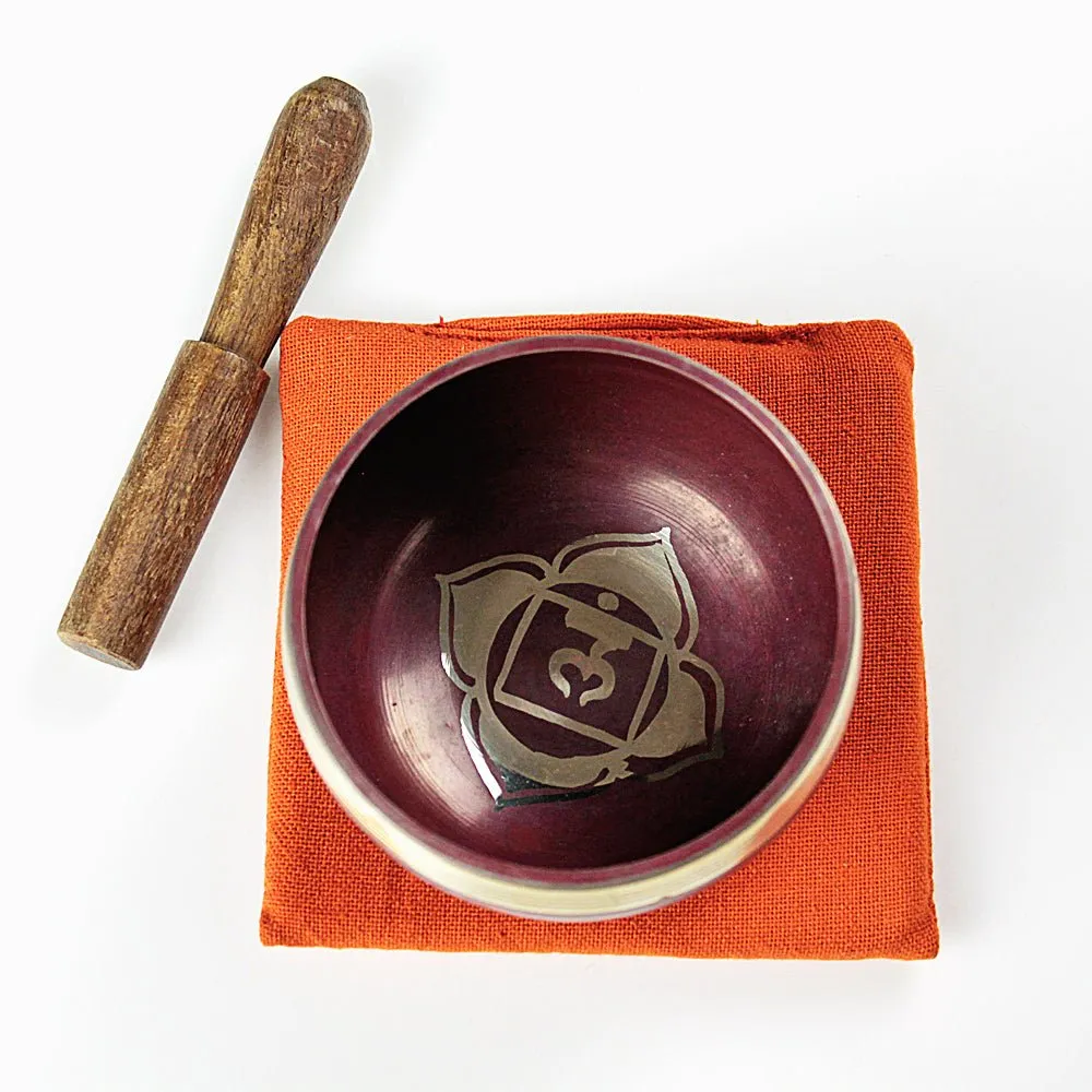 Root Chakra (Red) Singing Bowl Gift Set Small