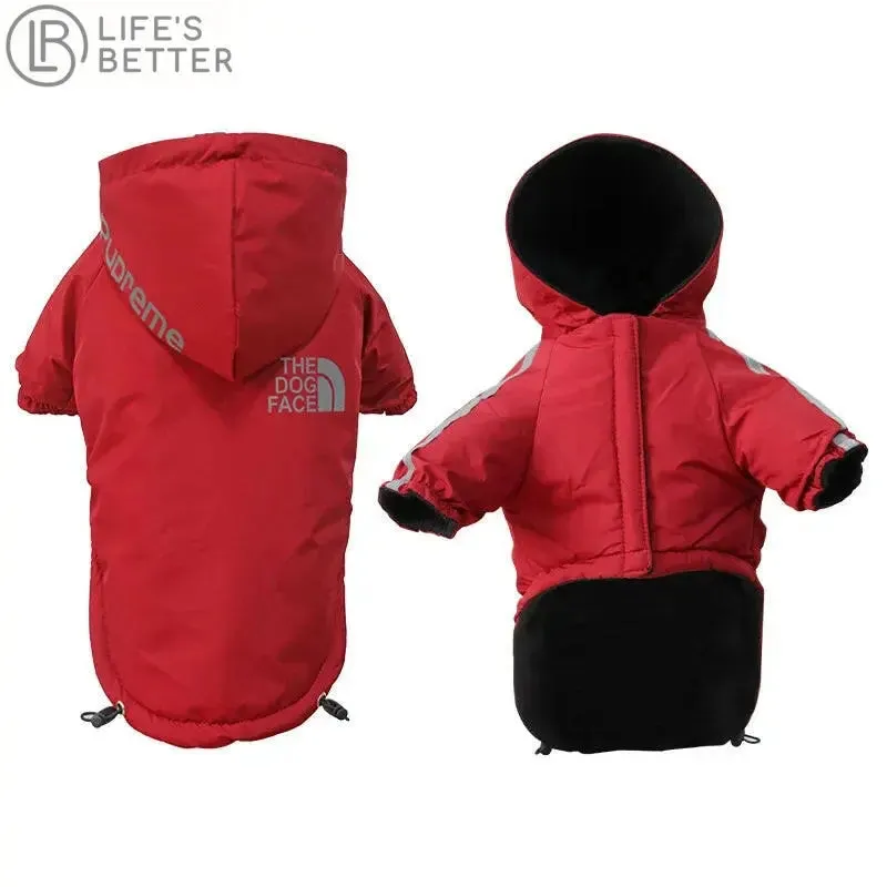 The Dog Face - Waterproof Reflective Premium Fleece Lined  Dog Jacket Coat